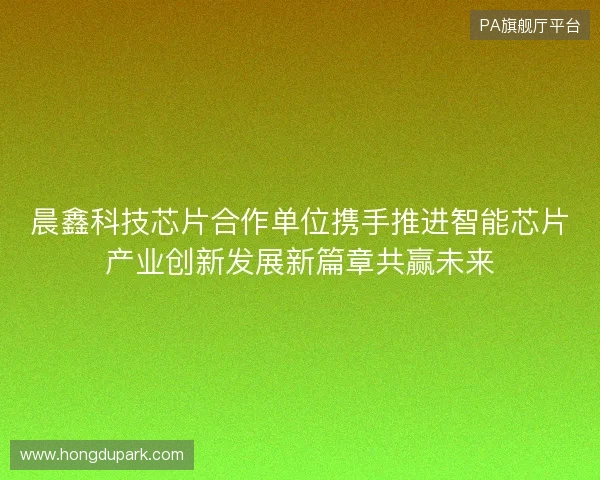 晨鑫科技芯片合作单位携手推进智能芯片产业创新发展新篇章共赢未来